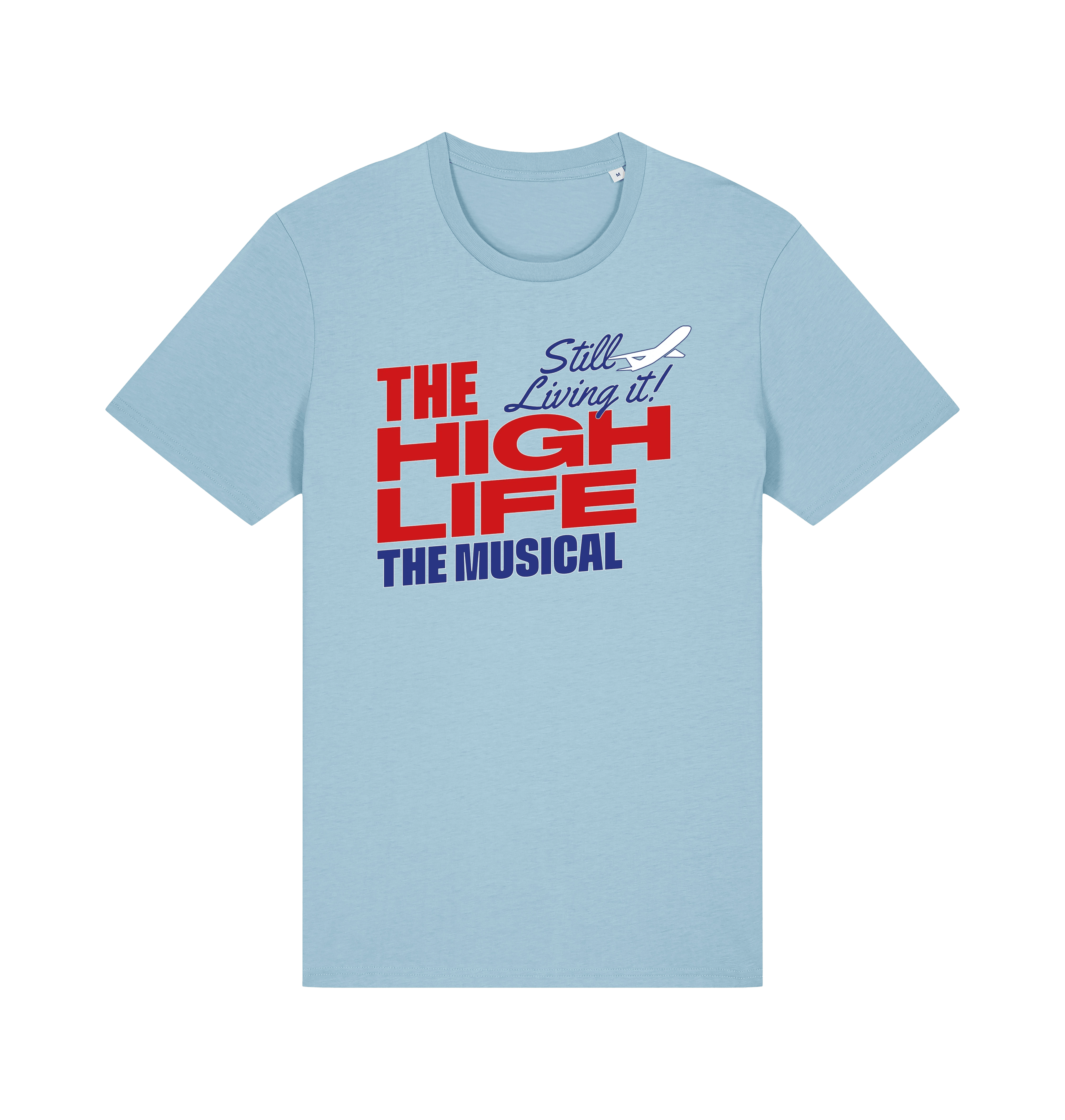 Sky Blue Printed T-shirt Front